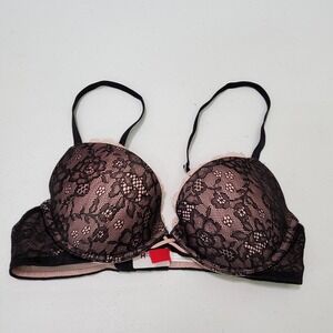 Cosmopolitan Women Bra 34A Black Lace‎ Underwire Convertible Multi Way